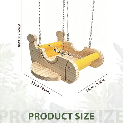 Chinchilla Toys Wooden Hammock Airplane Swing Hanging Perch Cage in Kuwait