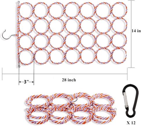 Yopay 4 Pack Parrot Bird Swing Hanging Toys, Rat Climbing Ladder Rope Perch, Net Toy for Cage, Mouse, Mice, Parakeets Cockatiels Conures Lovebirds, Multiple Purpose Scarf Hanger in Kuwait