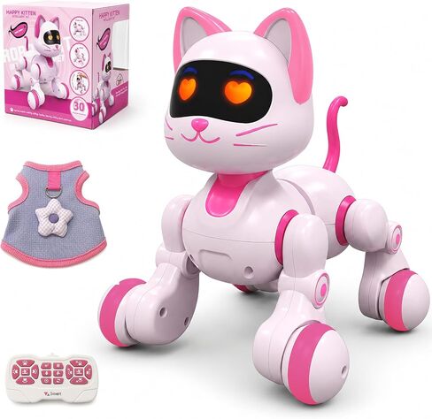 Robot Cat Toy for Kids, Pink Remote Control Robot Cat, Interactive Pet in Kuwait