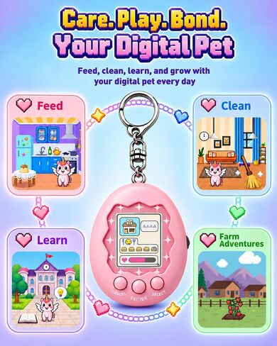 2-Pack Rechargeable Electronic Pet, 8 Pet Choices, 1.7" Color Screen in Kuwait