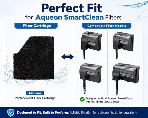 Medium EcoRenew Replacement Filter Cartridges for Aqueon 20G 30G SmartClean in Saudi Arabia