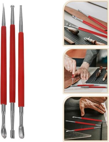 3pcs Stainless Steel Leather Craft Embossing Pen Modeling Tool in Kuwait