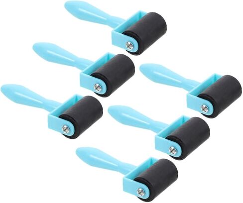 6pcs Blue Rubber Ink Roller for Craft Printing and Embossing Projects in Kuwait