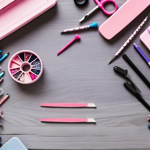100pcs Nail Art Embossing Tool with Rubber Tip in Saudi Arabia