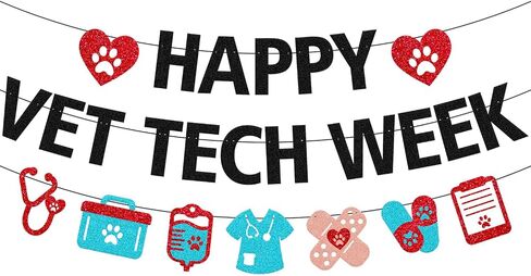 Happy Vet Tech Week Banner, Veterinary Technician Week Banner in Kuwait