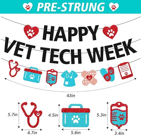 Happy Vet Tech Week Banner, Veterinary Technician Week Banner in Kuwait