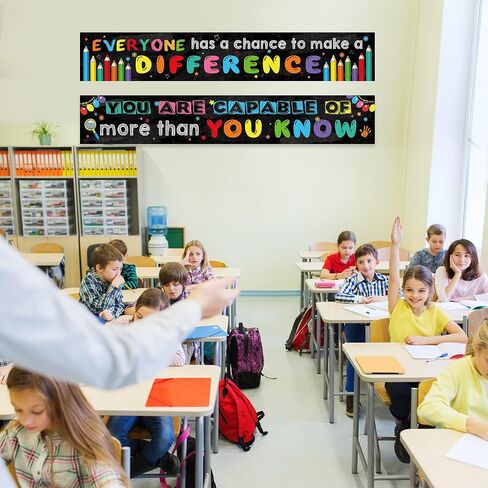 Blulu 2 Pcs Motivational Classroom Banner for Student 9.5x61'', Classic in Kuwait