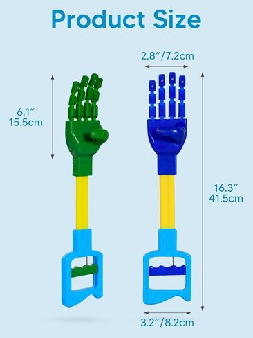 Duses 2PCS Robotic Claw Grabber Toy, Grabpack Toy for Kids, Blue & Green in Kuwait