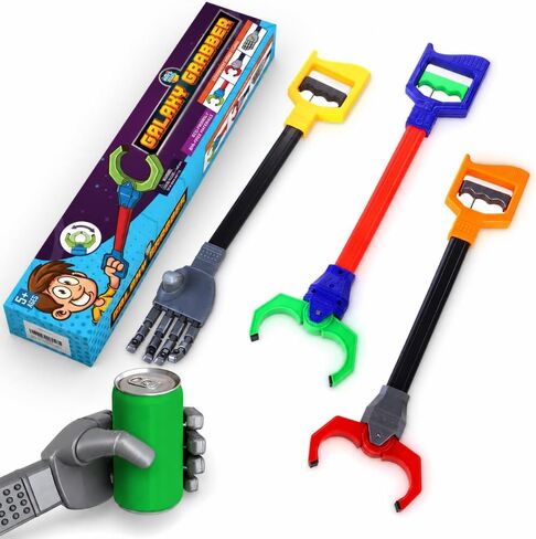 Interactive Grabber Toy for Kids – 3 Pack Robot Claw Arm Set, Hand-Eye Coordination STEM Tool, 18 Inch Reacher Grasping Toy in Kuwait