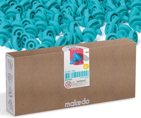 Makedo Scru 180 | Reusable Cardboard Screws Refill, Connects Up to 3 Layers in Kuwait