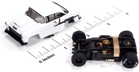 SC417-1W Auto World Xtraction 1955 Chevrolet Bel Air (White) HO Scale Slot Car in Kuwait