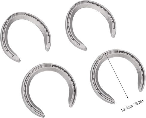 4Pcs Aluminium Alloy Horseshoe Kit for Horse Riding, Durable Horse Shoe Set with Slip Resistance, Suitable for Active or Hard-Ground Working Horses (Type 6) in Kuwait