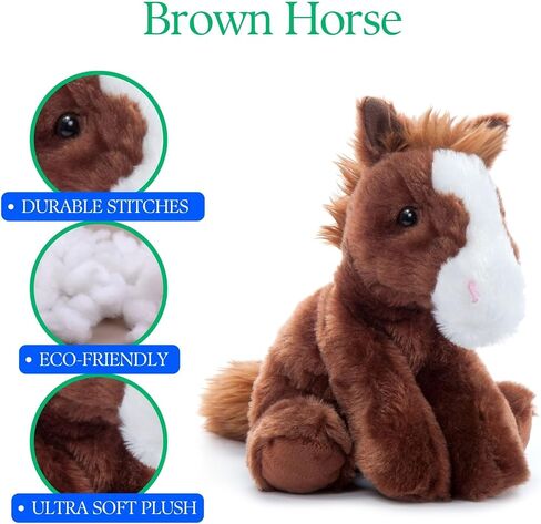 The Petting Zoo Floppy Horse Stuffed Animal, Wild Onez, Kids Gifts, 8 in in Kuwait