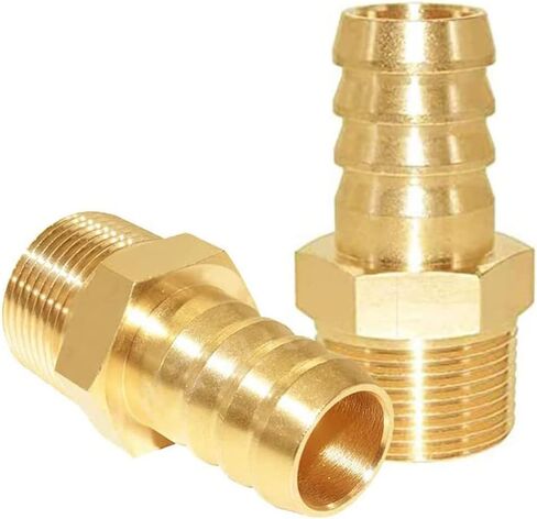 Joywayus 10pcs Brass Hose Barb Fittings 1/4" Barb × 1/8"NPT Male Thread Adapter in Kuwait