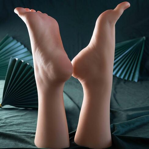 Silicone Foot Silicone Female Feet 1 Pair Realistic Silicone Feet Mannequin Foot Display Jewelry Shoes and Socks Art Silicone Foot (Platinum Vein Style More Lifelike) in Kuwait