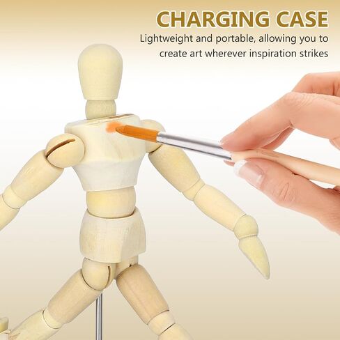 DOITOOL 12 Pcs Art Mannequin Figure, 5.3 Inch Wooden Mannequin for Drawing, Marionette Flexible Drawing Manikin Poseable Human Model for Artist Mini Dummy Desktop Decor in Kuwait