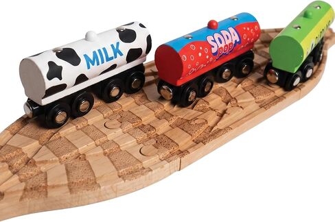 Wooden Train Track Switch - Transfer Track 3-Way Splitter Wooden Railway in Kuwait