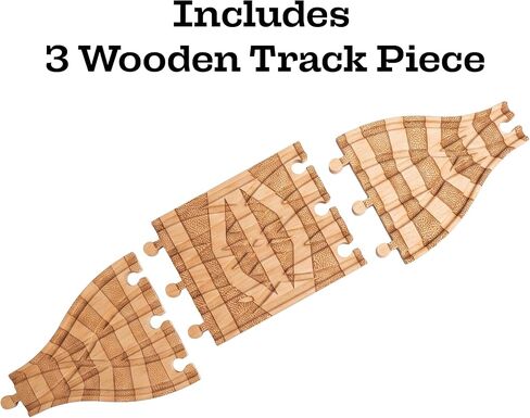 Wooden Train Track Switch - Transfer Track 3-Way Splitter Wooden Railway in Kuwait