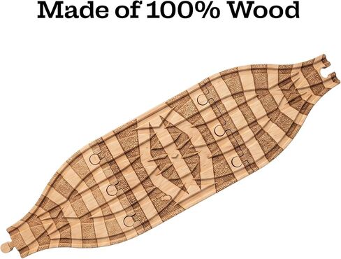 Wooden Train Track Switch - Transfer Track 3-Way Splitter Wooden Railway in Kuwait