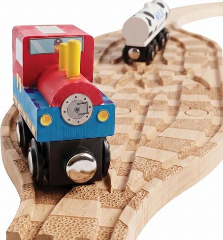 Wooden Train Track Switch - Transfer Track 3-Way Splitter Wooden Railway in Kuwait
