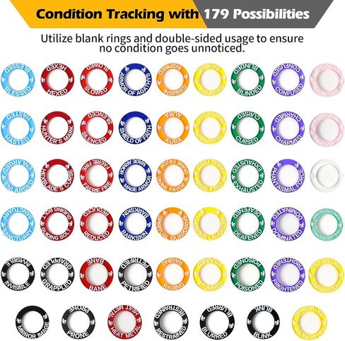 Grajar DND Customizable DM Screen 5e & 92 PCS Status Effects Markers in Saudi Arabia