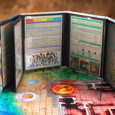 D&D 5e DM Screen 3D Relief White Dragon 8 Panel Dungeon Master Gift in Saudi Arabia