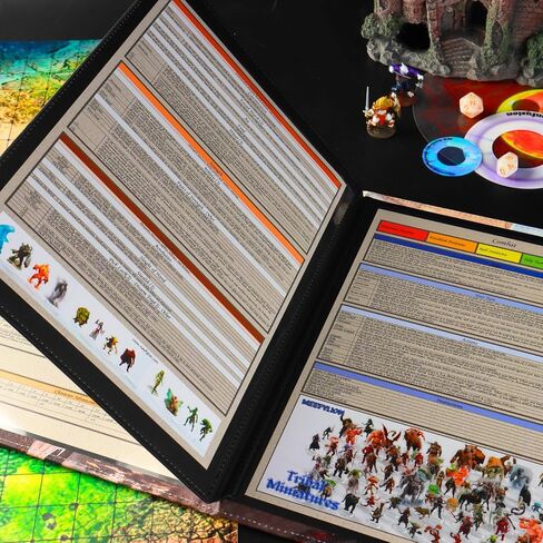 D&D 5e DM Screen 3D Relief White Dragon 8 Panel Dungeon Master Gift in Saudi Arabia