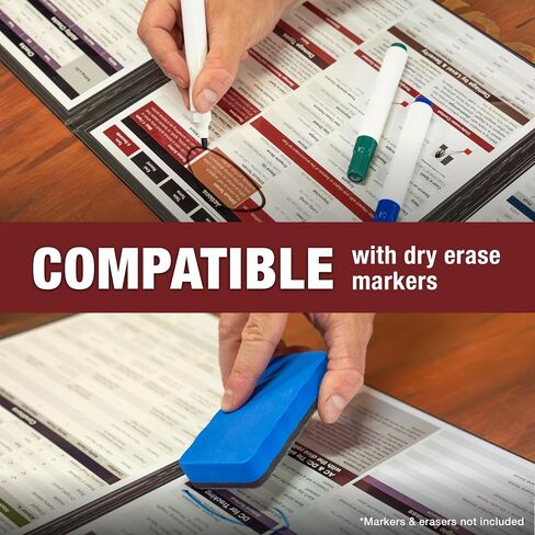 TIDYBOSS 4-Panel Customizable DM Screen with 50 Pieces Erasable Acrylic Initiative Trackers | Dungeons and Dragons Starter Set | DND Starter kit d&d Accessories | DND Gifts | DND dm Supplies in Kuwait