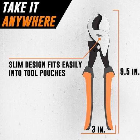 AMERICAN MUTT TOOLS 10 Inch Cable Cutters Heavy Duty Shears | Heavy Duty Wire Cutters for Copper and Audio Wire | Battery Cable Cutter Tool, Cable Cutters Electrical | Big Wire Cutters Heavy Duty in Kuwait