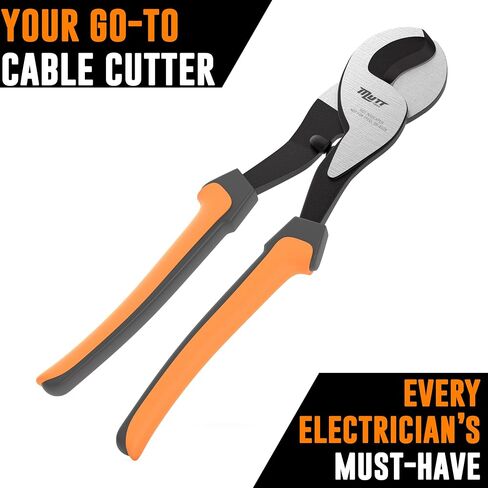 AMERICAN MUTT TOOLS 10 Inch Cable Cutters Heavy Duty Shears | Heavy Duty Wire Cutters for Copper and Audio Wire | Battery Cable Cutter Tool, Cable Cutters Electrical | Big Wire Cutters Heavy Duty in Kuwait