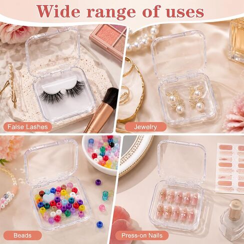 48 Pcs Press on Nail Storage Box Clear Press on Nail Packaging Box in Kuwait