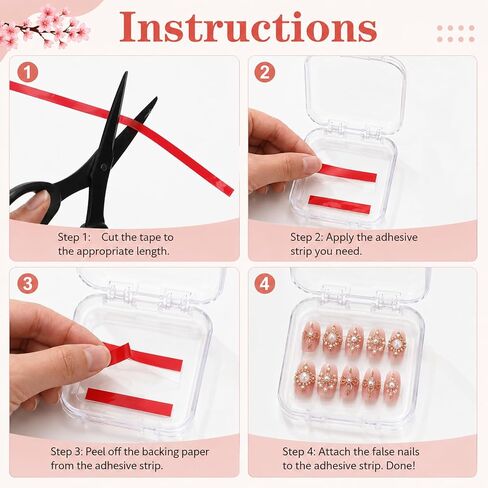 48 Pcs Press on Nail Storage Box Clear Press on Nail Packaging Box in Kuwait
