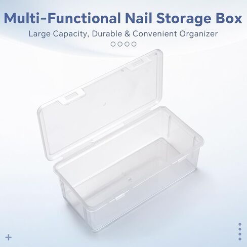 Clear Manicure Tool Box 2PCS Nail Tool Box Nail Art Box Organizer in Kuwait