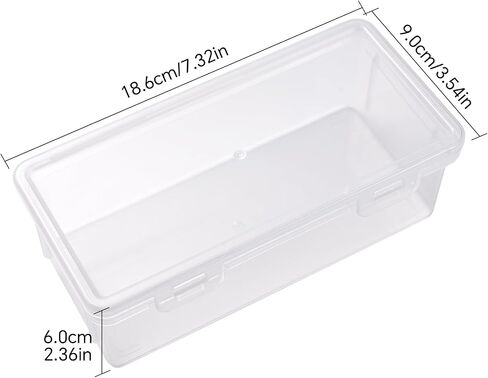 Clear Manicure Tool Box 2PCS Nail Tool Box Nail Art Box Organizer in Kuwait