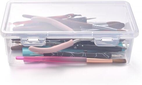 Clear Manicure Tool Box 2PCS Nail Tool Box Nail Art Box Organizer in Kuwait
