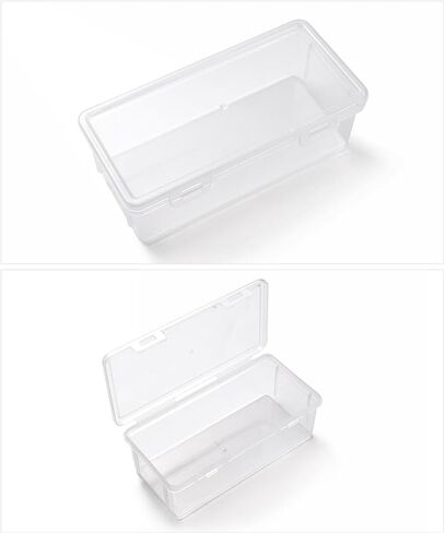 Clear Manicure Tool Box 2PCS Nail Tool Box Nail Art Box Organizer in Kuwait