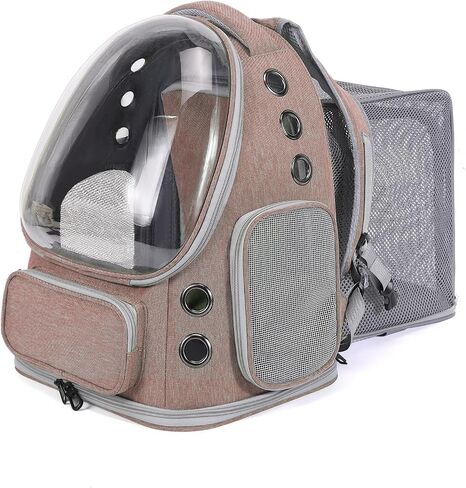 Cat Backpack Carrier for Cats and Small Dogs, Breathable Cat Bubble Backpack, Airline Approved Pet Travel Carrier for Hiking Camping Outdoor(Black) in Kuwait