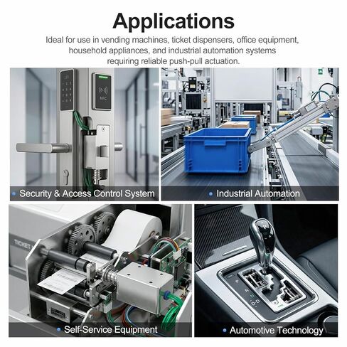 Baomain الملف اللولبي الكهربائي JF-0730B DC 6V 1A 5N / 10mm سحب دفع نوع الإطار المفتوح in Kuwait