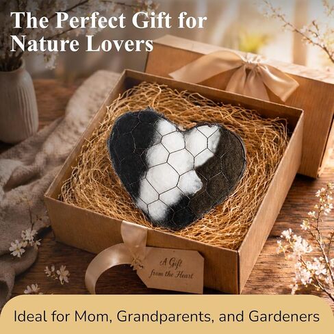 Alpaca Fiber Nesting Heart – Hanging Natural Material for Outdoor Garden Birds, Safe & Cozy Habitat in Kuwait