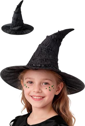 Zando Black Witch Hat for Kids Teens, Moive Cosplay Accessory in Kuwait