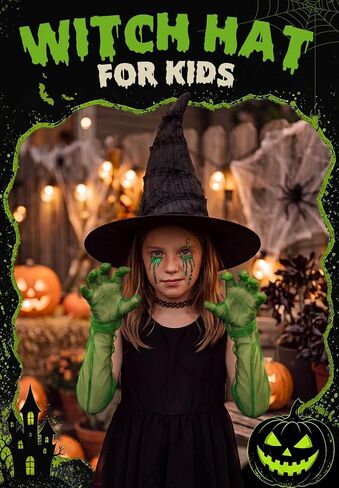 Zando Black Witch Hat for Kids Teens, Moive Cosplay Accessory in Kuwait