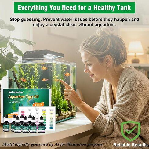 5 in 1 Aquarium Water Master Test Kit, Fish Tank Testing Kit in Kuwait