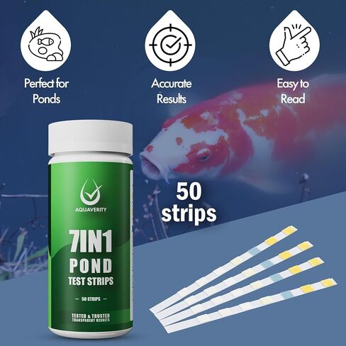 7-in-1 Pond Test Strips Accurate Pond Water Test Kit - 50 Strips in Kuwait