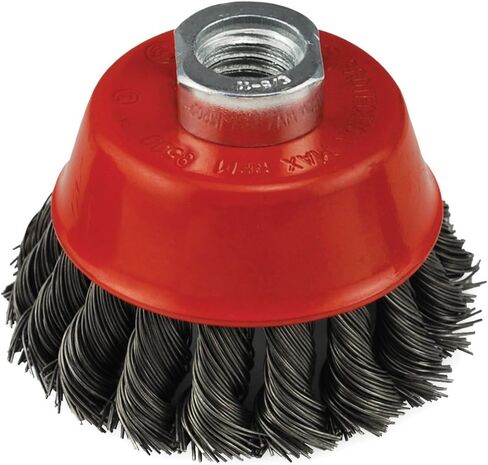 IVY Classic 39038 3-Inch x 5/8-Inch-11 Arbor, Carbon Steel Knot Wire Cup Brush - 0.020-Inch Coarse, 1/Card in Kuwait