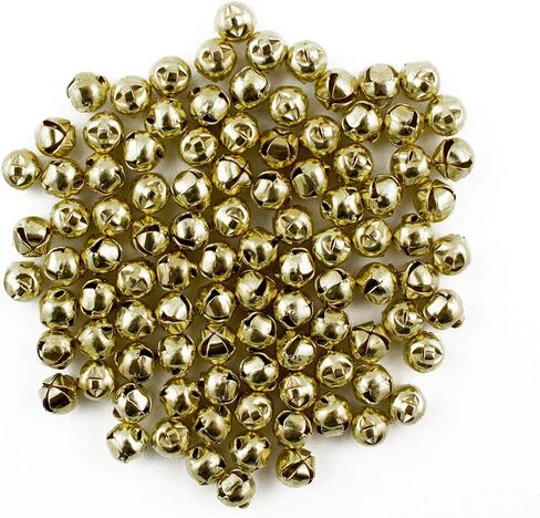0.25 Inch 6mm Tiny Gold Jingle Bells Charms Bulk 100 Pieces in Kuwait