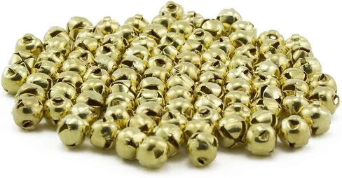 0.25 Inch 6mm Tiny Gold Jingle Bells Charms Bulk 100 Pieces in Kuwait