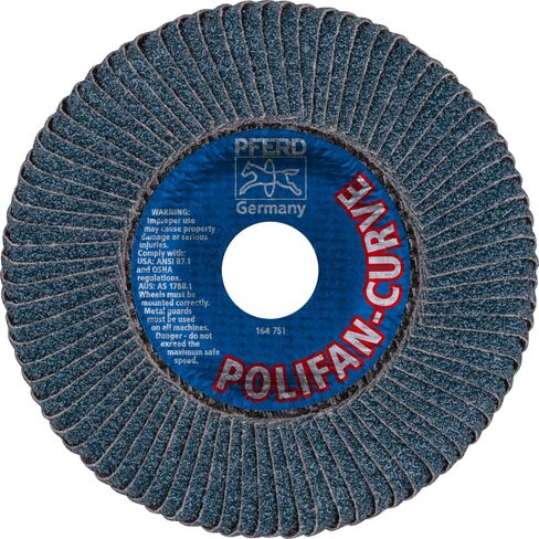 PFERD 69398197 Fächerscheibe POLIFAN Curve 2 Stück | 125 مم، Breite M (11 مم)، Z40، قرص مروحة SGP STEELOX in Kuwait