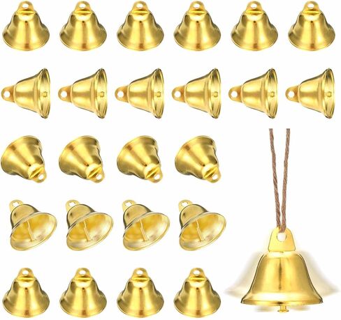 24 Pcs Craft Bells, Silver Small Brass Bells, Mini Vintage Jingle Bell in Kuwait