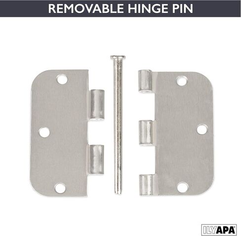 Ilyapa 18 Pack Antique Brass Door Hinges, 3.5 x 3.5 Inch Interior Brass Door Hinges Door Hardware, for Doors 3 1/2 Inches, with 5/8 Inch Radius Corners, Antique Brass Hinges in Kuwait