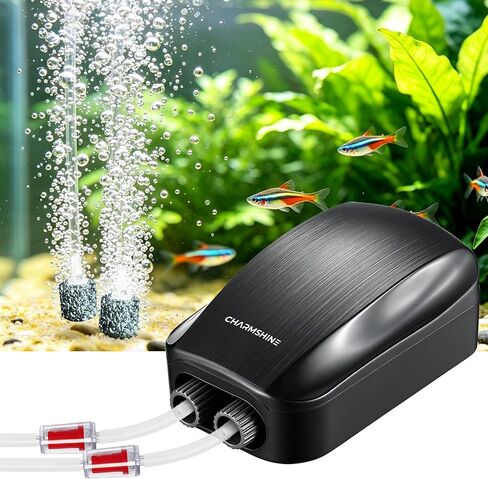 Aquarium Air Pump 4W Ultra Quiet Oxygen Aerator for 5-60 Gallon Fish Tanks in Kuwait